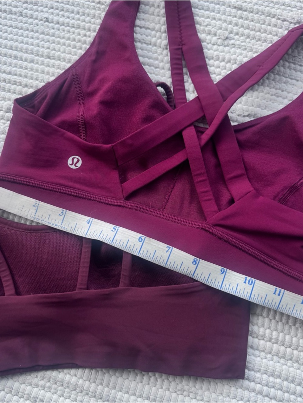 Lululemon Burgundy Sports Bra Bundle Sz 6 Strappy Light Support 2pc - Picture 4 of 14